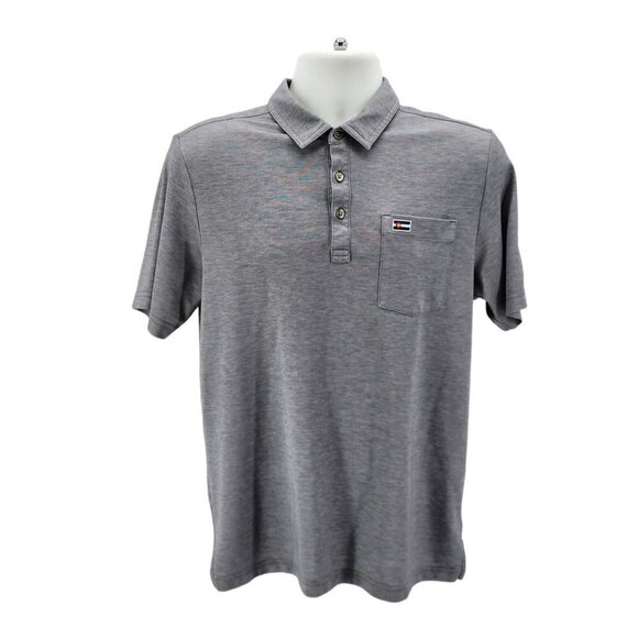 Travis Mathew Cedar Ridges Rangley Colorado Gray Polo Golf Shirt Mens Medium - Picture 1 of 8